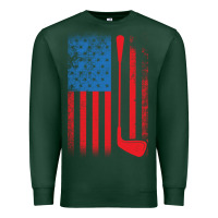 Sports Green Golf with USA Flag Premium Sweatshirt - artisFamous