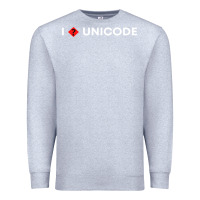 Heather Grey i � unicode Premium Sweatshirt - artisFamous