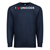 Navy i � unicode Premium Sweatshirt - artisFamous