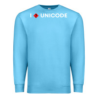 Ocean Blue i � unicode Premium Sweatshirt - artisFamous