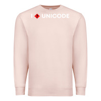 Pale Pink i � unicode Premium Sweatshirt - artisFamous
