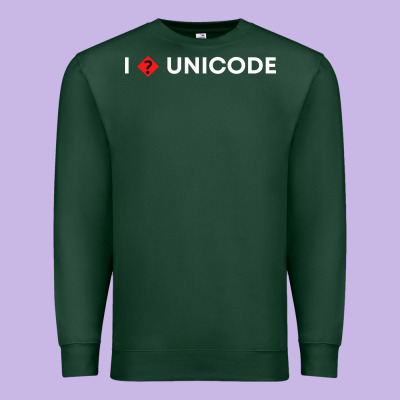 I � Unicode Premium Sweatshirt Designed By Artisfamous