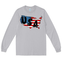 Moon Dust Usa Long Sleeve Tee - CowhideDigitalArt