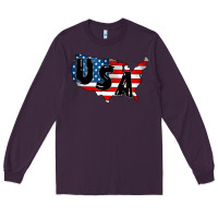 Plum Usa Long Sleeve Tee - CowhideDigitalArt