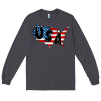 Smoke Usa Long Sleeve Tee - CowhideDigitalArt
