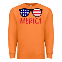 Carrot Merica Usa Flag Sunglasses 4th Of July Premium Sweatshirt - artisFamous