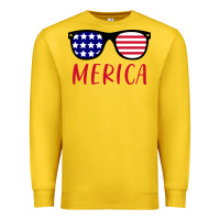 Lemon Merica Usa Flag Sunglasses 4th Of July Premium Sweatshirt - artisFamous