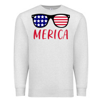 Oatmeal Heather Merica Usa Flag Sunglasses 4th Of July Premium Sweatshirt - artisFamous
