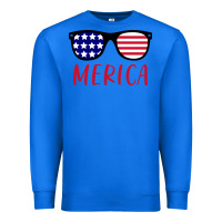 True Royal Merica Usa Flag Sunglasses 4th Of July Premium Sweatshirt - artisFamous