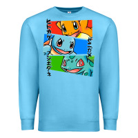 Ocean Blue kanto starters Premium Sweatshirt - artisFamous