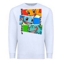 White kanto starters Premium Sweatshirt - artisFamous
