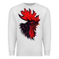 Oatmeal Heather rooster Premium Sweatshirt - artisFamous