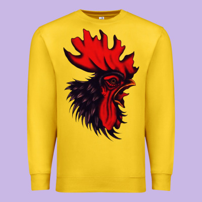 Rooster Premium Sweatshirt Designed By Artisfamous
