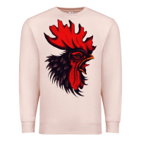 Pale Pink rooster Premium Sweatshirt - artisFamous
