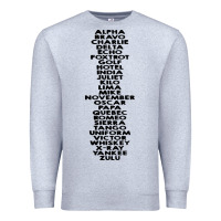 Heather Grey phonetic alphabet Premium Sweatshirt - artisFamous