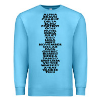 Ocean Blue phonetic alphabet Premium Sweatshirt - artisFamous