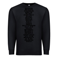 Black phonetic alphabet Premium Sweatshirt - artisFamous