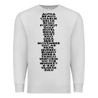 Dove Grey phonetic alphabet Premium Sweatshirt - artisFamous
