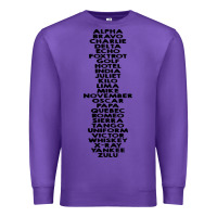 Purple phonetic alphabet Premium Sweatshirt - artisFamous