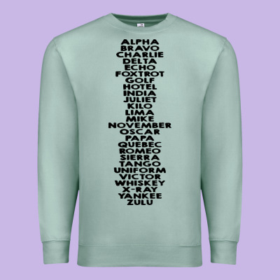 Phonetic Alphabet Premium Sweatshirt Designed By Artisfamous