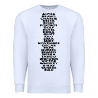 White phonetic alphabet Premium Sweatshirt - artisFamous