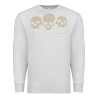 Dove Grey memento mori three skulls Premium Sweatshirt - artisFamous