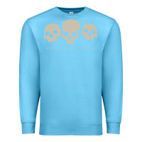 Ocean Blue memento mori three skulls Premium Sweatshirt - artisFamous