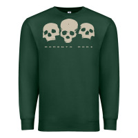 Sports Green memento mori three skulls Premium Sweatshirt - artisFamous