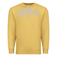 Antique Gold memento mori three skulls Premium Sweatshirt - artisFamous