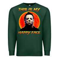 Sports Green this is my happy face Premium Sweatshirt - artisFamous