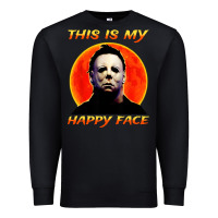 Black this is my happy face Premium Sweatshirt - artisFamous