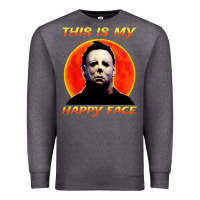 Charcoal Heather this is my happy face Premium Sweatshirt - artisFamous