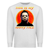 Oatmeal Heather this is my happy face Premium Sweatshirt - artisFamous