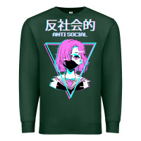 Sports Green antisocial wave anime Premium Sweatshirt - artisFamous