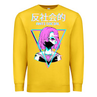 Lemon antisocial wave anime Premium Sweatshirt - artisFamous