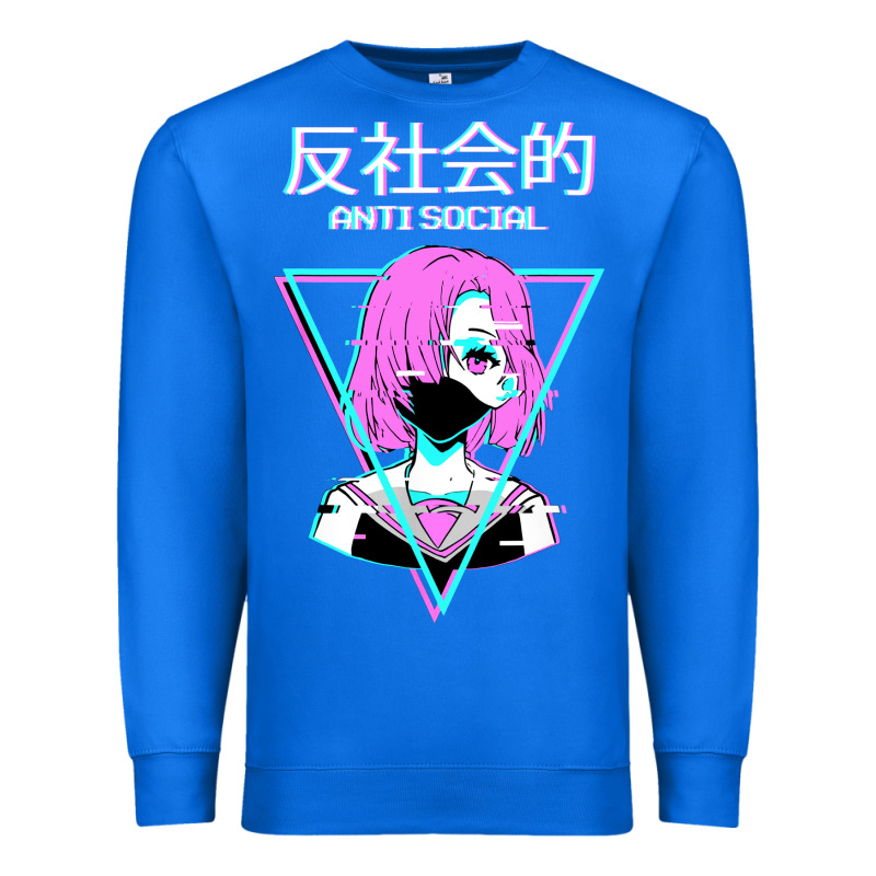 Antisocial Wave Anime Premium Sweatshirt by artisFamous | Teevron