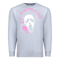 Heather Grey scream ghost Premium Sweatshirt - artisFamous