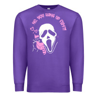 Purple scream ghost Premium Sweatshirt - artisFamous