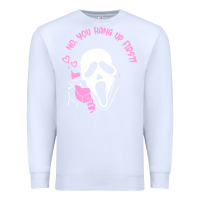 White scream ghost Premium Sweatshirt - artisFamous