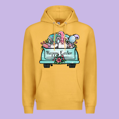 Easter Gnomes Truck Premium Hoodie Designed By Jasminsmagicworld
