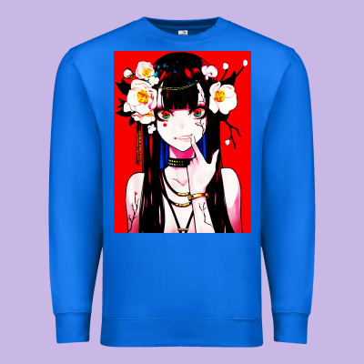 Anime Girl Japanese Premium Sweatshirt Designed By Artisfamous