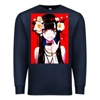 Navy anime girl japanese Premium Sweatshirt - artisFamous
