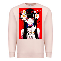 Pale Pink anime girl japanese Premium Sweatshirt - artisFamous