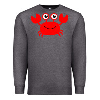 Charcoal Heather Red Crab Premium Sweatshirt - artisFamous