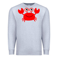 Heather Grey Red Crab Premium Sweatshirt - artisFamous