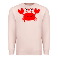 Pale Pink Red Crab Premium Sweatshirt - artisFamous
