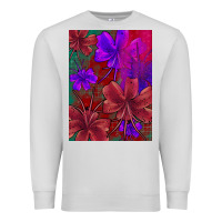 Dove Grey floral pattern Premium Sweatshirt - JahusDesignShop