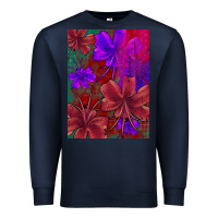 Navy floral pattern Premium Sweatshirt - JahusDesignShop