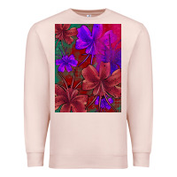 Pale Pink floral pattern Premium Sweatshirt - JahusDesignShop