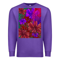 Purple floral pattern Premium Sweatshirt - JahusDesignShop